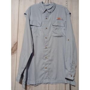 Berkley Fishing Shirt Mens Large‎ Blue Vented Long Sleeve Outdoor Performance